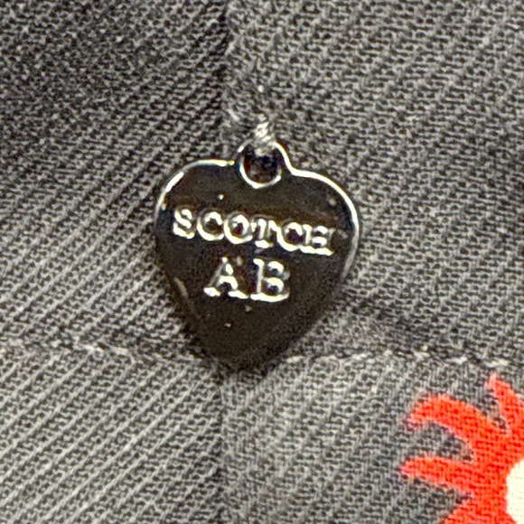 Scotch & Soda Blazer Jacket Size Medium Black Red Sun Atomic Print - Picture 9 of 12